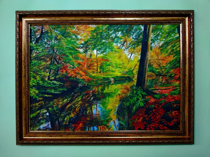 纯手绘油画，50X70cm，专业亚麻油画布...