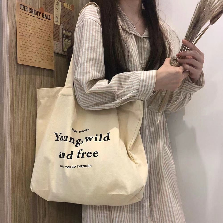 ins学院风印花学生单肩包女 日系原宿Ch...