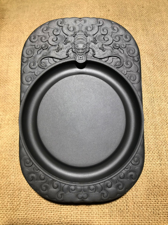 放漏价精品歙砚砚台《云纹纳福砚》，歙砚龙潭...