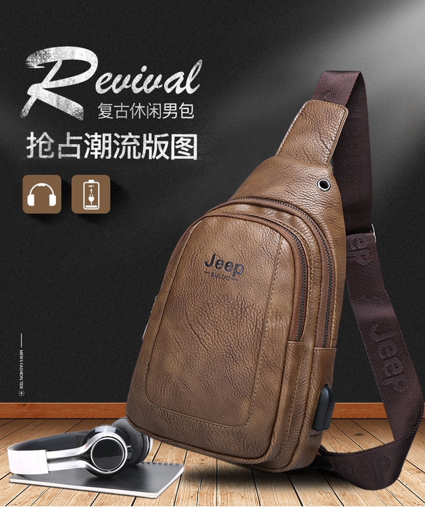 男士胸包全新未拆封。外形很漂亮，质量过关很...