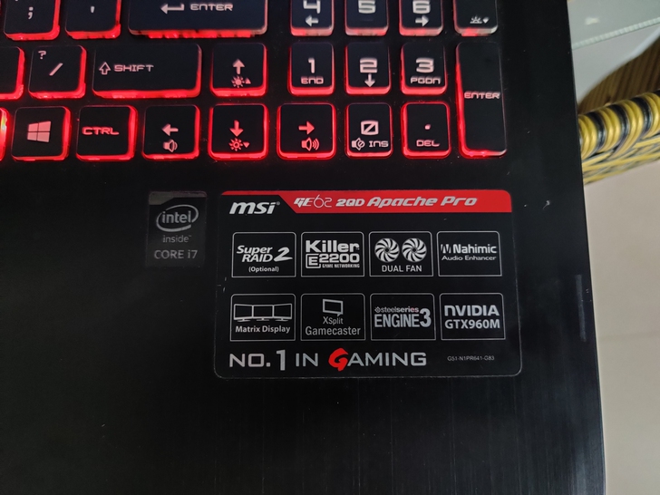 微星GE62-2QD  正常使用没有任何问...