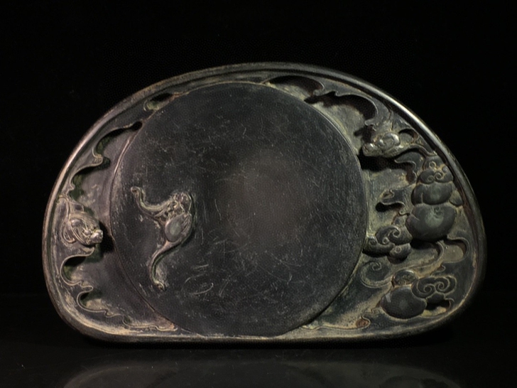 旧藏端砚 福从天降，石料上乘，质地细腻幼嫩...