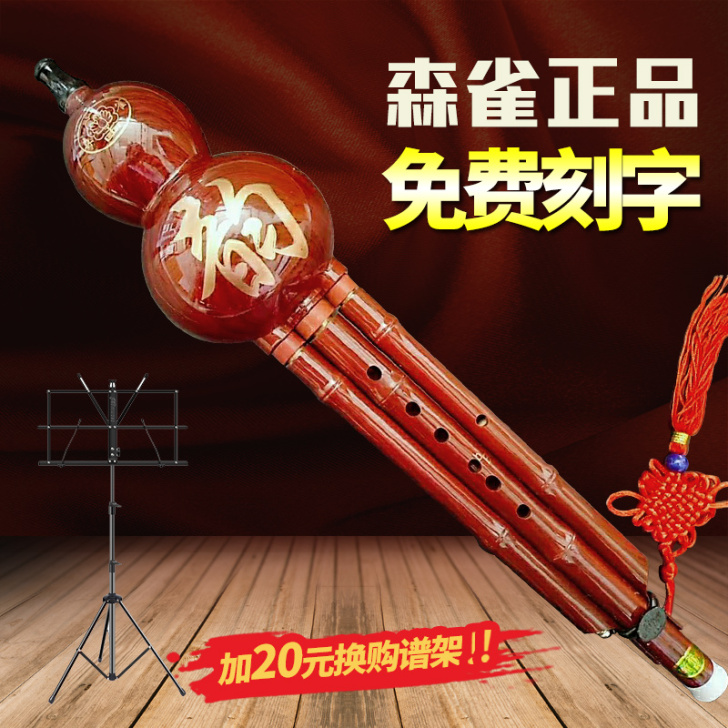 森雀正品葫芦丝乐器小学生初学C调降b调树脂...