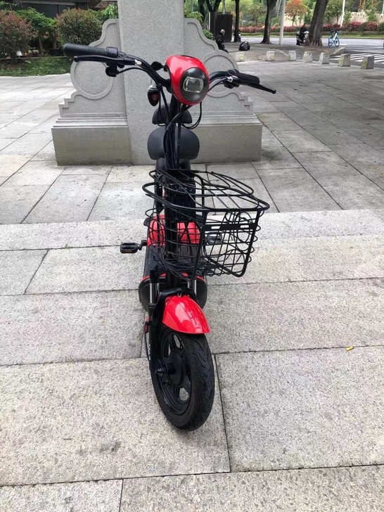 绿源小滑板电动车 五个电池刚换没多久 满电...