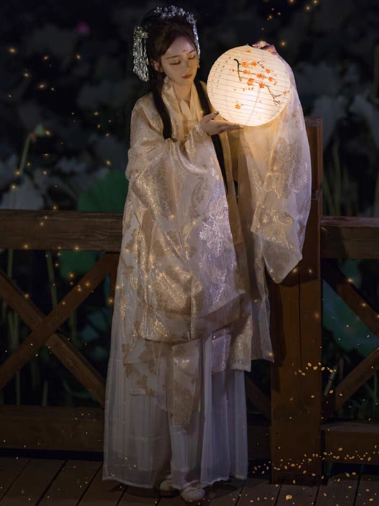 魏晋风汉服女夏款薄款超仙气古装广袖齐腰齐胸...