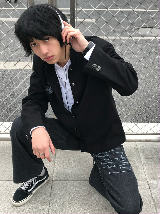 电子宠物 高腰印花牛仔裤女春季宽松直筒长裤...