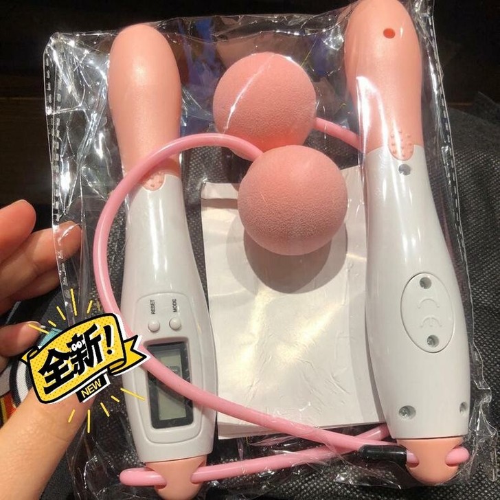 全新电子计数无绳跳绳健身运动室内负重款重力...