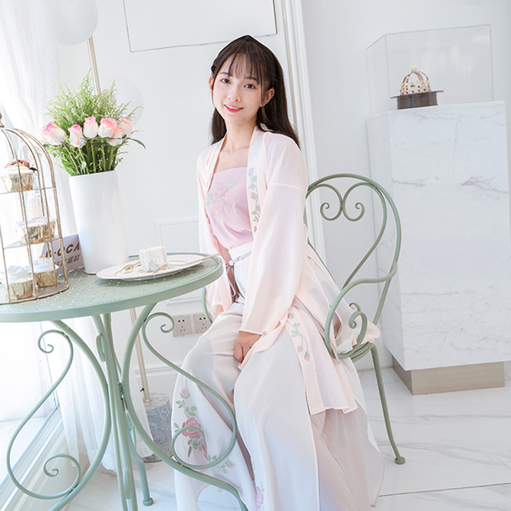 池夏初见:蔷薇 原创设计改良汉服汉元素宋裤...