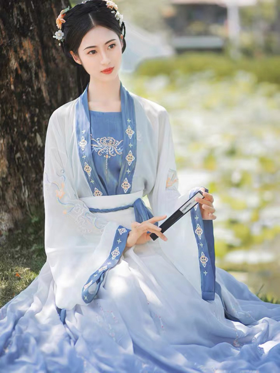 陌上卿安珍缕原创汉服女齐腰襦裙正品对襟秋春...