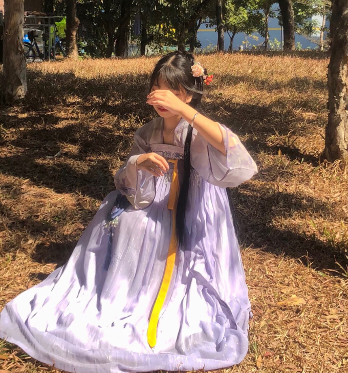 【标价包邮收】十三余春归紫色s码