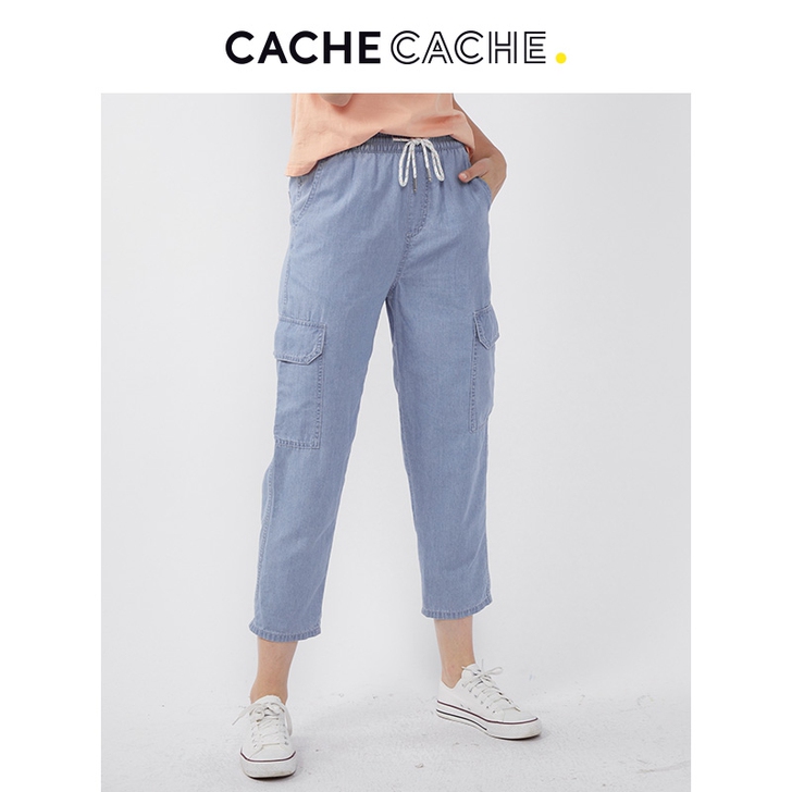 CacheCache牛仔裤女2020夏季宽...