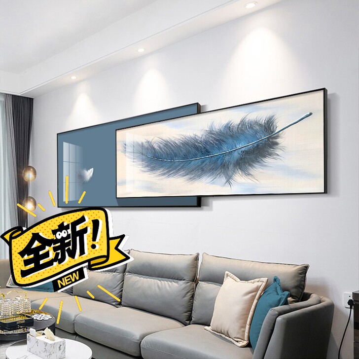 全新 现代轻奢客厅装饰画北欧沙发背景墙横幅...