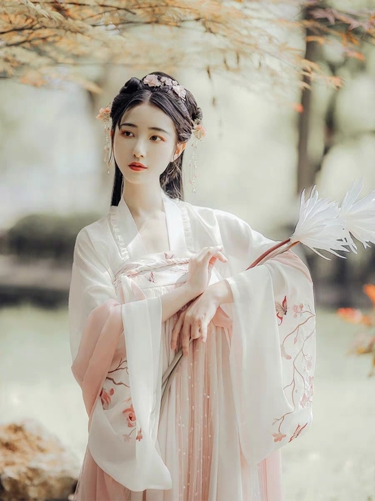 池夏方华:玉兰 池夏原创改良汉服汉元素齐胸...