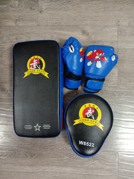 儿童拳套套装男孩亲子组合成人女少年散打拳击...