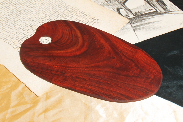 手工调色板 赞比亚血檀木 实木油画调色板 ...