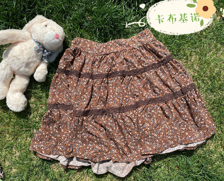 【夏季孤品古着Vintage短裙】卡布基诺...