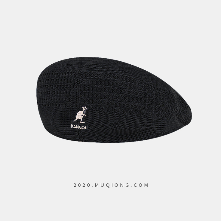 黑色袋鼠贝雷帽男夏季薄款帽子女潮ins时尚...