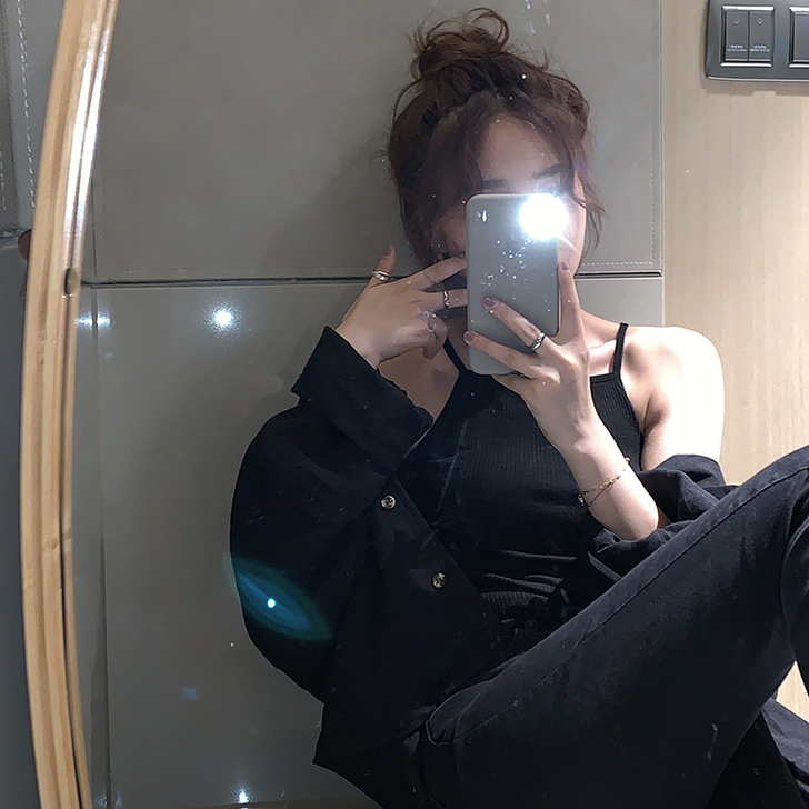 superniniyy 五色吊带款竖条纹修...