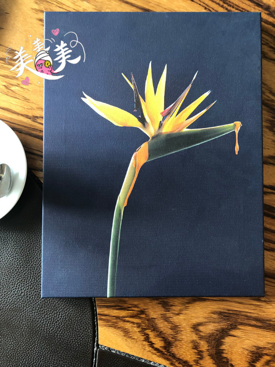 《滴水的花瓣》装饰画,油画布微喷画面,绷框...