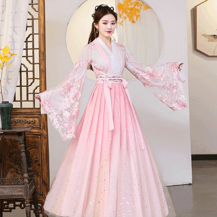 【全新汉服】樱花古装衣服女公主学生齐腰汉服...