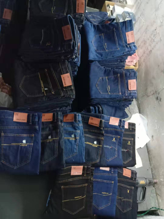 工厂库存男装加绒加厚牛仔裤男瑕疵品工作服春...