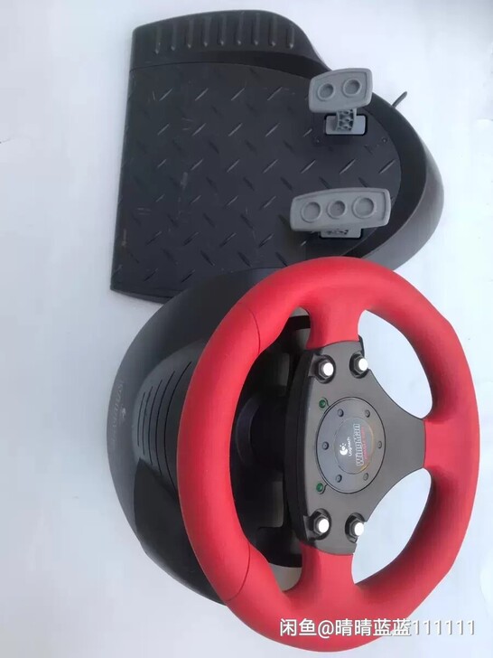 罗技经典驾驶游戏wingman 方向盘+踏...