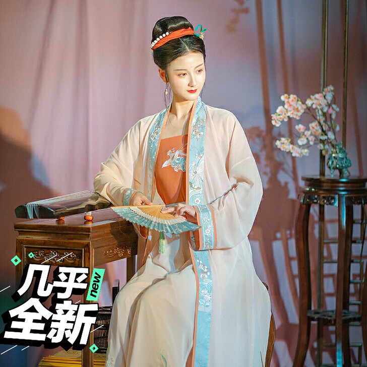 池夏 风华录:漱玉 宋制宋裤三件套长褙子原...