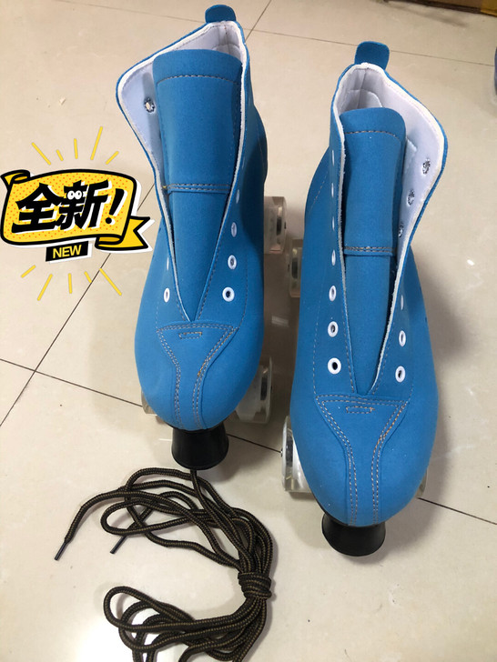 全新，双排溜冰鞋，全新四轮旱冰鞋，pu软轮...
