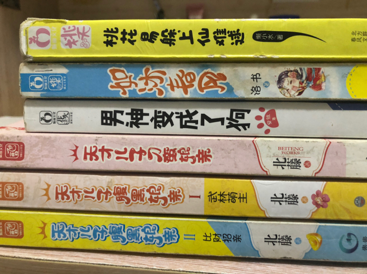 六本言情小说白菜价便宜卖 书很旧了 但还是...