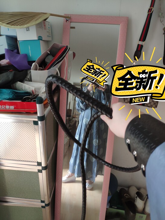 汉服配饰武侠道具古风1.9米加长款皮革蛇鞭...