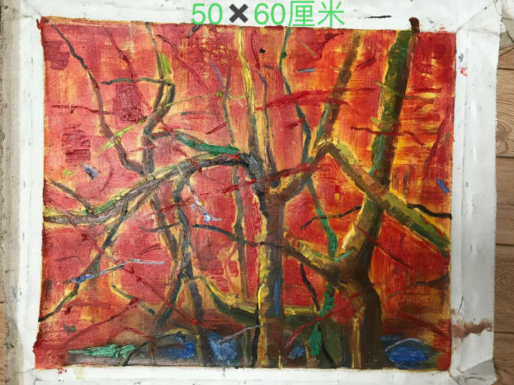 油画风景布面纯手绘作品装饰画，50x60大...