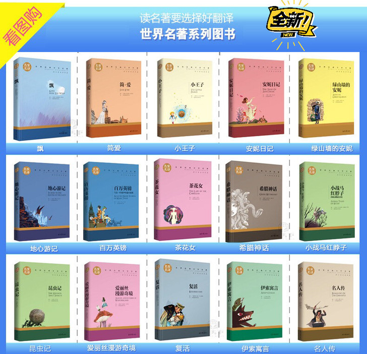 正版世界名著文学小说名家名译中学生课外阅读...