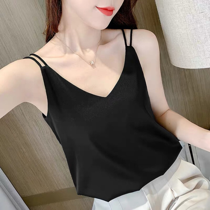 吊带背心女夏内搭宽松打底外穿性感露肩美背无...