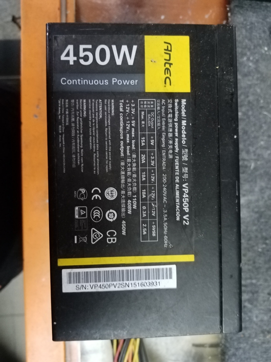 安钛克电源额定450W电源 电脑主机电源 ...