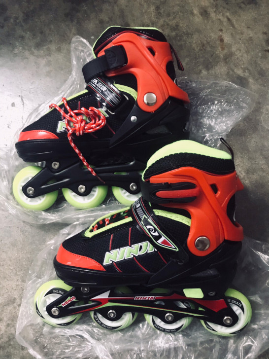 布拉曼儿童单排溜冰鞋，轮滑鞋，仓库库存处理...