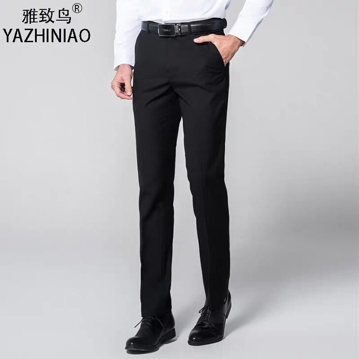男士职业装西裤男修身欧版商务西服裤子正装青...