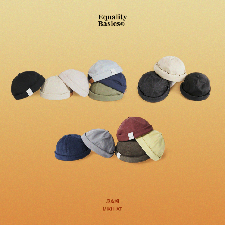 Equality EQ复古水兵帽瓜皮帽地主...