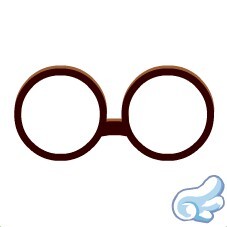 奥比岛 黑框大眼镜