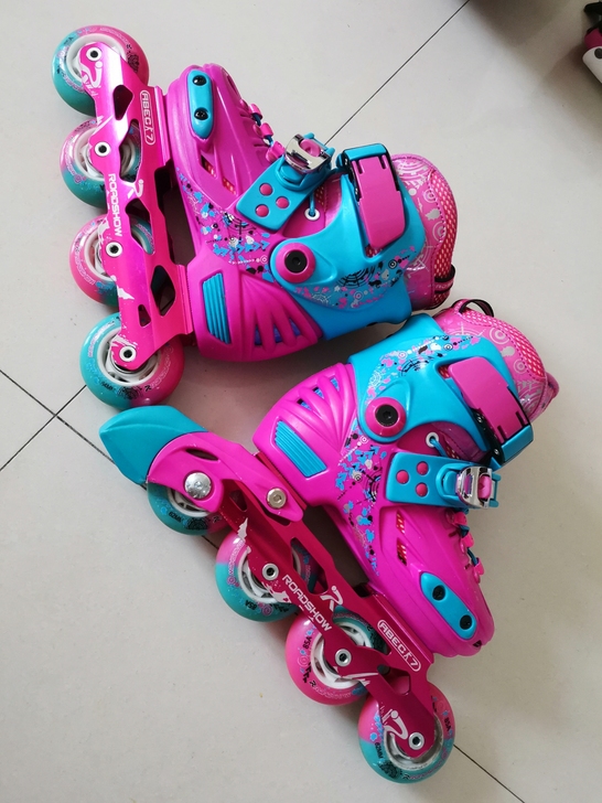 乐秀RX1S溜冰鞋儿童全套装滑轮冰鞋专业轮...