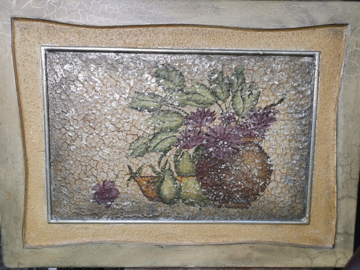 复古做旧木板挂画，尺寸77*57*4，实物...