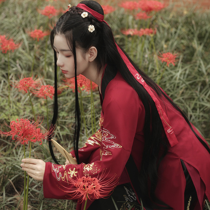 池夏曼珠沙华:奈落 原创改良汉服女宋制宋裤...