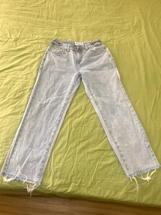 鹿岛做旧牛仔裤，M码，穿1洗1，20出，到付