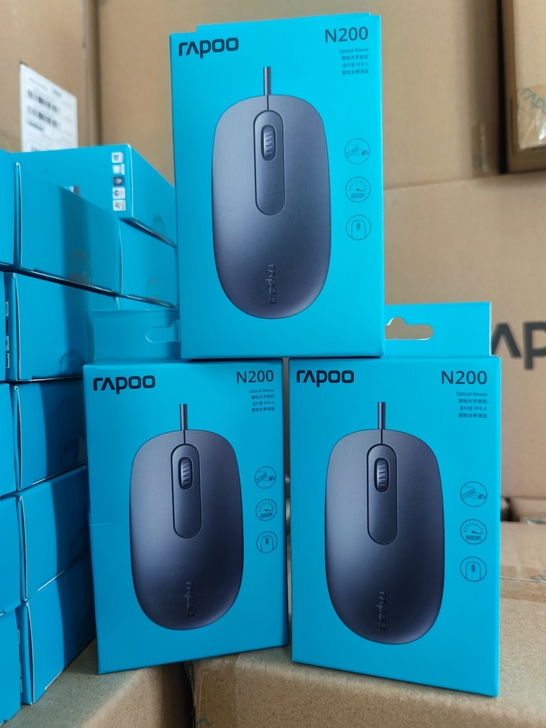 包邮全新雷柏N200有线鼠标电脑笔记本US...