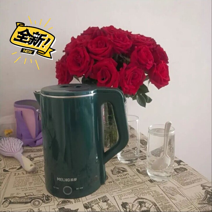 全新电热水壶家用电水壶自动断电保温开水壶烧...