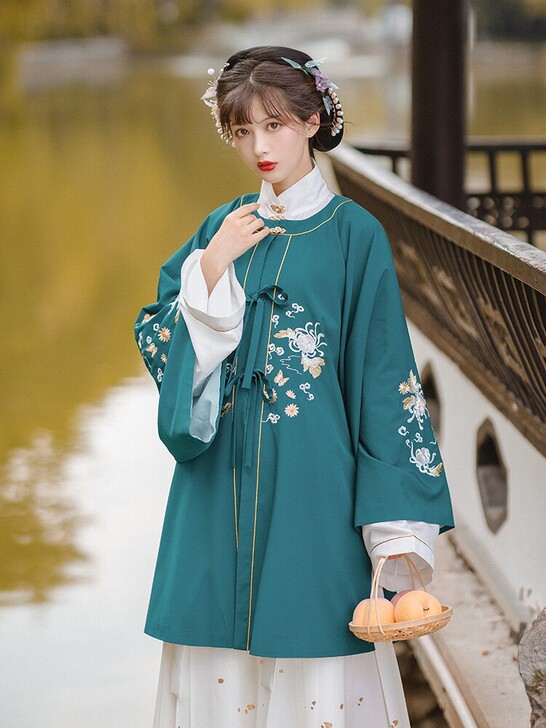 池夏 意浓:晚香 明制圆领对襟上袄 原创改...