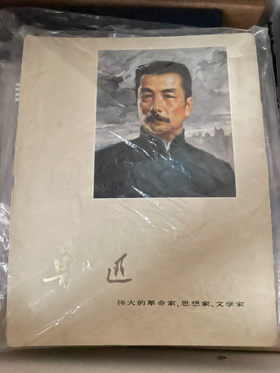 1976年鲁迅一生胶印画册19页全，好品