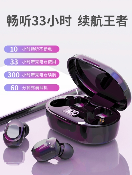联想XT91无线蓝牙耳机无感延迟双耳运动入...