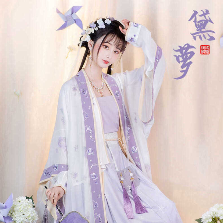 池夏 繁花入梦:黛萝 宋制长衫短衫百迭裙原...