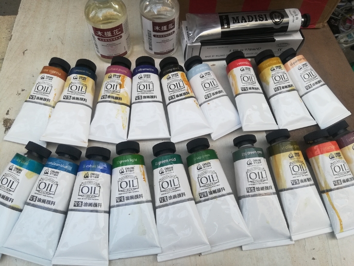 青竹100ml油画颜料