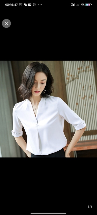 知性白领衬衫衬衣女白色顺滑面料，很舒服知性...